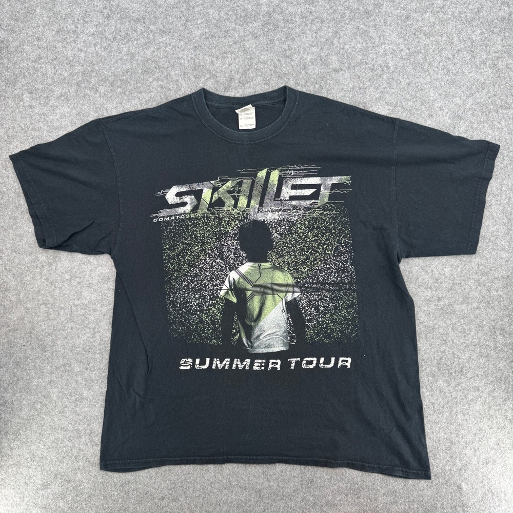 Skillet Comatose Tour T Shirt Mens 2XL Concert Band Music 2008 Graphic Black SS
